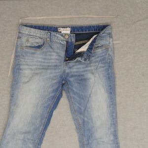 Free‎ People Men Jeans 31 Blue Denim Skinny Low Rise Light Wash Cropped